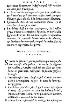 Oracoli Di Dionigi Maggio.
