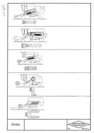 Mähdrescherbauarten von Rotormaschinen