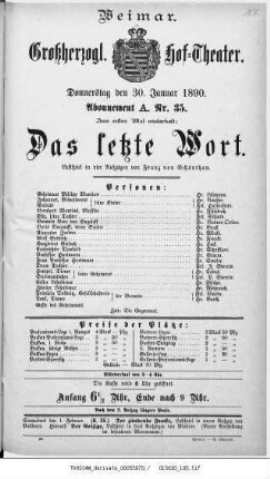 Das letzte Wort