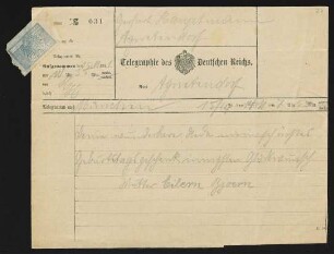 Brief von Bjørn Bjørnson, Eileen Bjørnson und Karoline Bjørnson an Gerhart Hauptmann