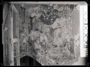 katholische Pfarrkirche; Wandbild im südlichen Seitenschiff nach der Restaurierung