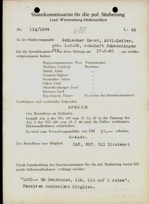 Schlenker, Ernst