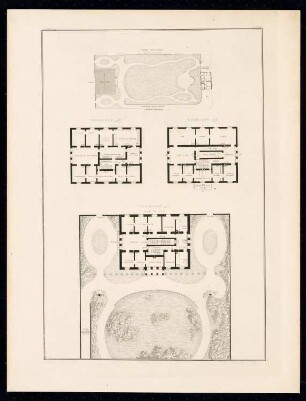 Städtisches Wohngebäude, Berlin: Grundrisse (aus: Sammlung Architektonischer Entwürfe, Berlin 1858)