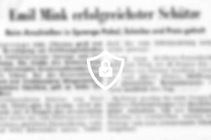 [Name maskiert] erfolgreichster Schütze