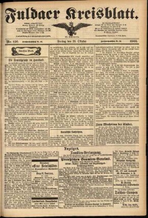 Zweite Ausgabe vom Freitag, den 23. Oktober 1903.