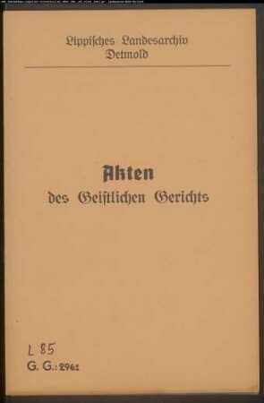 Ehestreit zwischen der Ehefrau Grabbe und ihrem Ehemann Auditor Grabbe in Detmold, cop. 6.3.1833
