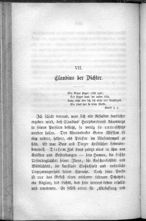 VII. Claudius der Dichter.