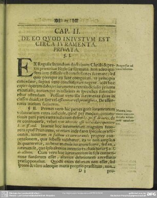 Cap. II. De Eo Quod Iniustum Est Circa Iuramenta Privata