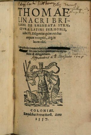 De emendata structura latini sermonis : libri 6