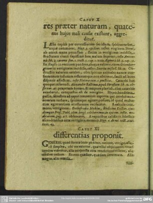 Caput X. res praeter naturam, quatenus huius mali causae, aggreditur