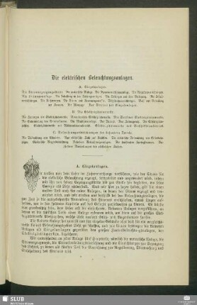 Die elektrischen Beleuchtungsanlagen
