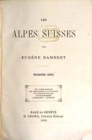 Les Alpes suisses, 3