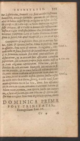 Dominica Prima Post Trinitatis ...