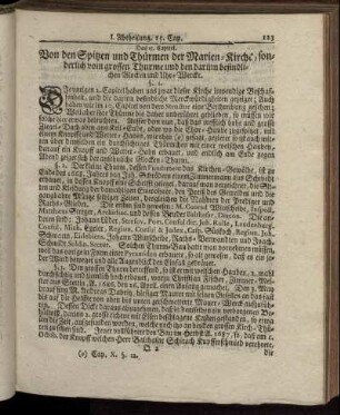 Das 15. Capitel. Von den Spitzen und Thürmen der Marien-Kirche [...]