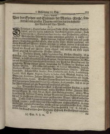 Das 15. Capitel. Von den Spitzen und Thürmen der Marien-Kirche [...]