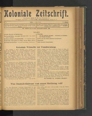 Nr. 9. Berlin, 1. März 1912. 13. Jahrgang.