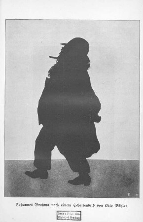 Johannes Brahms nach einem Schattenbild von Otto Böhler