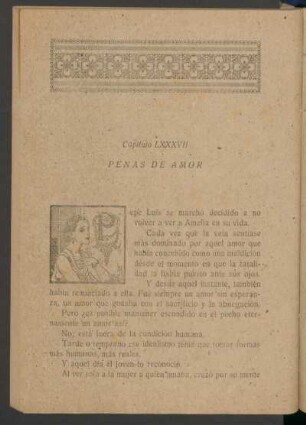 Capítulo LXXXVII - Penas de amor