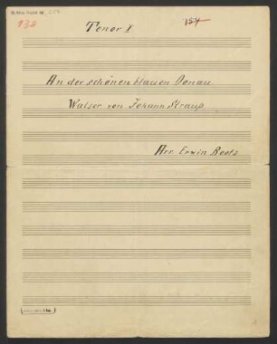 An der schönen blauen Donau. Arr; V (6), pf; Ges-Dur