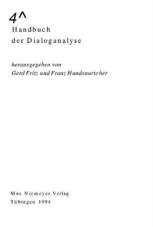 Dialoganalyse und Grammatik