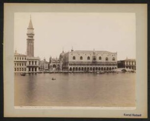Piazzetta San Marco, Venedig: Ansicht des Platzes mit Campanile und Dogenpalast