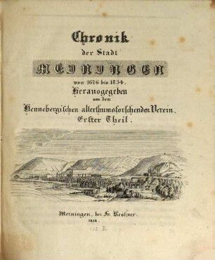 Chronik der Stadt Meiningen v. 1676 bis 1834
