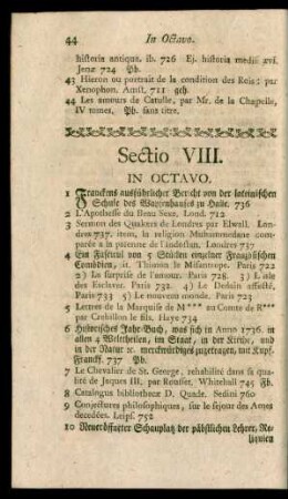 Sectio VIII.