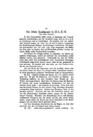 Ein Stück Sozialpraxis in D.L.E.H.