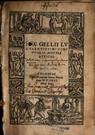 A. Gellii Lvcvlentissimi Scriptoris Noctes Atticae
