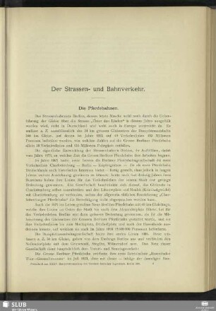 Der Strassen- und Bahnverkehr