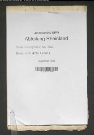 Die unter Erzbischof Johann Gebhard nicht empfangenen rheinischen und westfälischen Lehen des Erzstifts