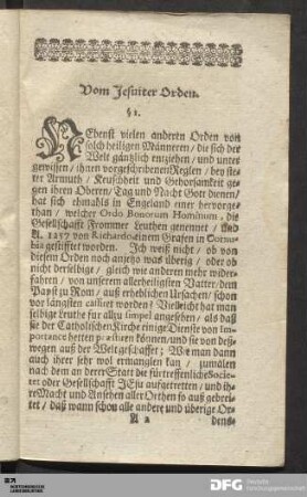 Vom Jesuiter Orden.