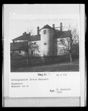 Schirgiswalde-Kirschau. Niederhof. Ansicht von Osten