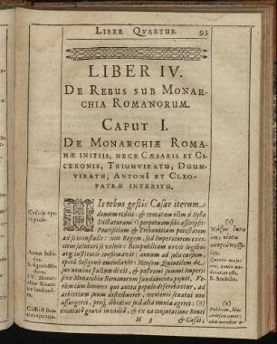 Liber IV. De Rebus Sub Monarchia Romanorum.