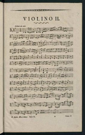 1-12, Violino II. Missa Solennis in D.