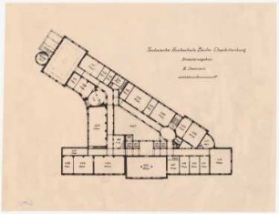 Technische Hochschule Berlin Erweiterungsbau: Grundriss (Drittes Stockwerk)
