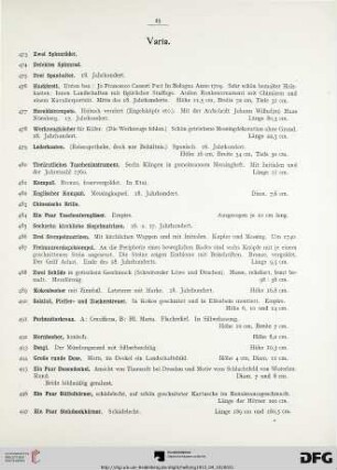 Varia (Nr. 473-497)