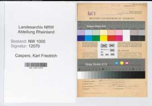 Entnazifizierung Karl Friedrich Caspers, geb. 22.07.1914 (Dolmetscher)