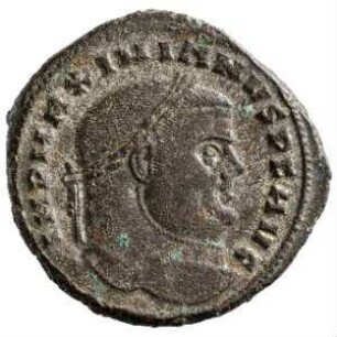 Münze, Follis, 299 - 303 n. Chr.