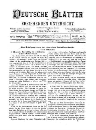 Das Schulprogramm der deutschen Sozialdemokratie
