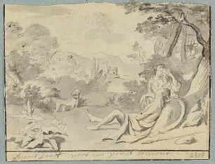 Kleine Landschaft mit der weinenden Venus beim sterbenden Adonis