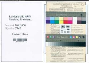Entnazifizierung Hans Hoever , geb. 04.02.1900 (Kaufm.Angestellter)