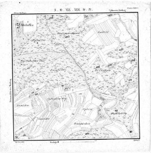 Kartenblatt SO XXX XXXI 21 22 Stand 1821 ca. (Multiblatt 1:5000)