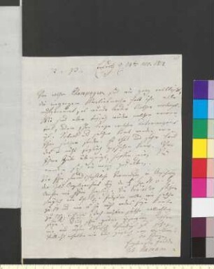 Brief von Ramann, Gebrüder an Goethe, Johann Wolfgang von
