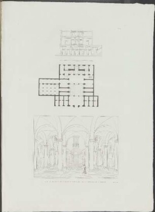 Pl. 59. Vue Du Palais Cuto Et Plan Et Coupe Du Palais Constantino A Palerme.
