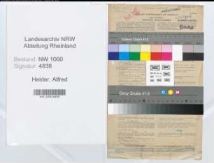 Entnazifizierung Alfred Heider, geb. 08.04.1907 (Verw.Beamter)