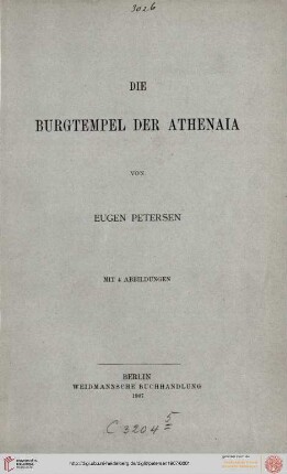 Die Burgtempel der Athenaia