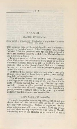 Chapter II. Spanish Government