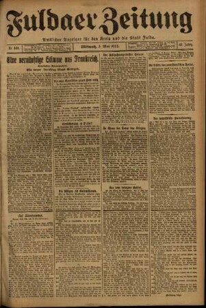 Ausgabe vom Mittwoch, den 03. Mai 1922.