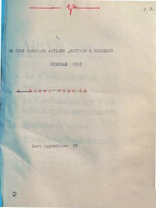 Commentatio de iure Hassorum privato antiquo et hodierno : cum adiunctis eo spectantibus diplomaticis ac statutariis
